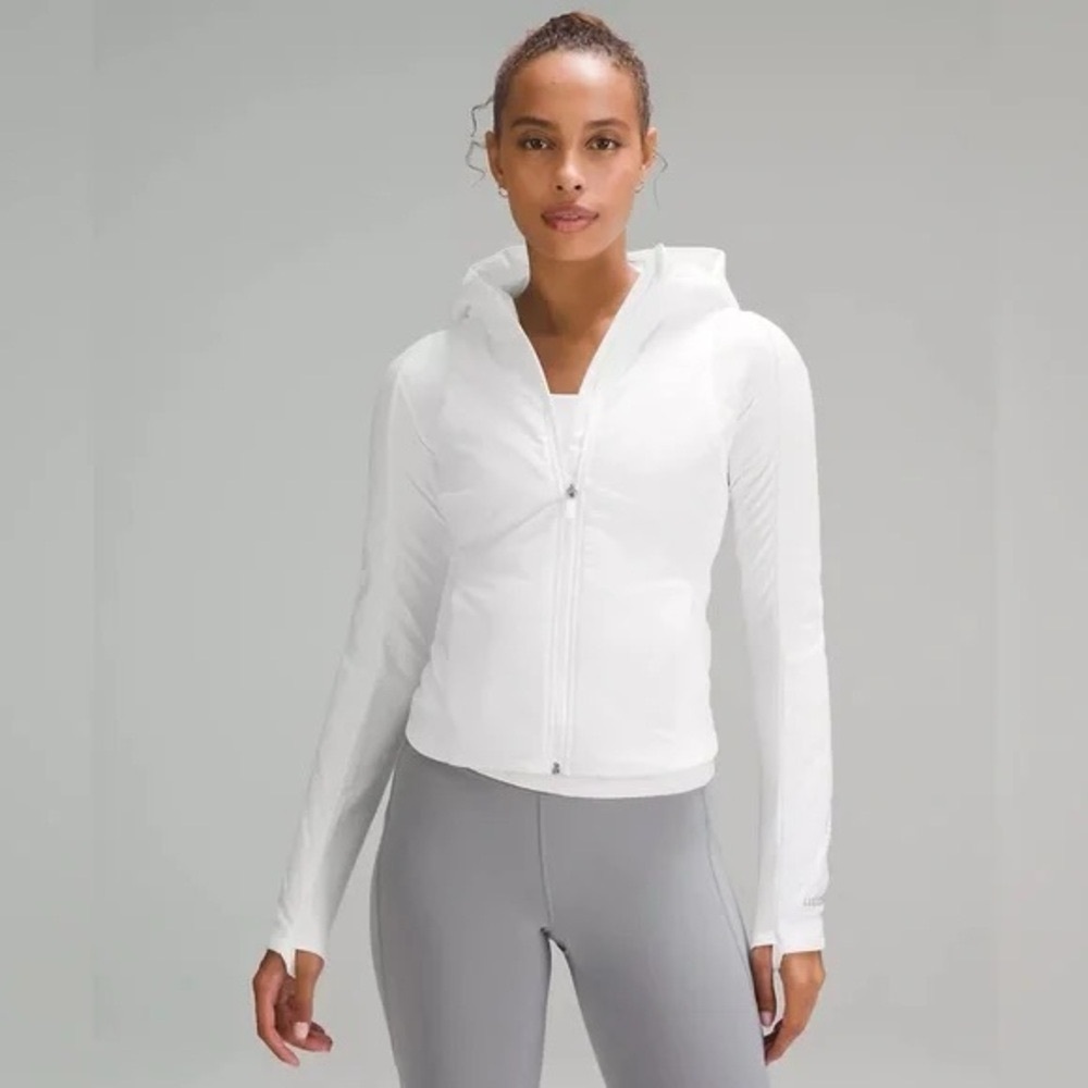 Lululemon Push Your Pace Jacket White Long Sleeve Running Activewear Top